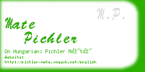 mate pichler business card
